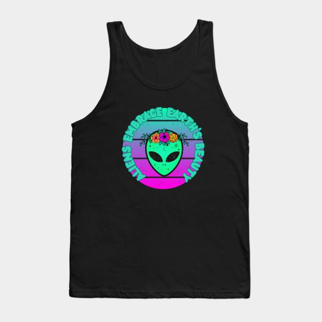 Alien Embrace Earths Beauty Tank Top by Relax and Carry On